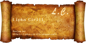 Lipka Cirill névjegykártya